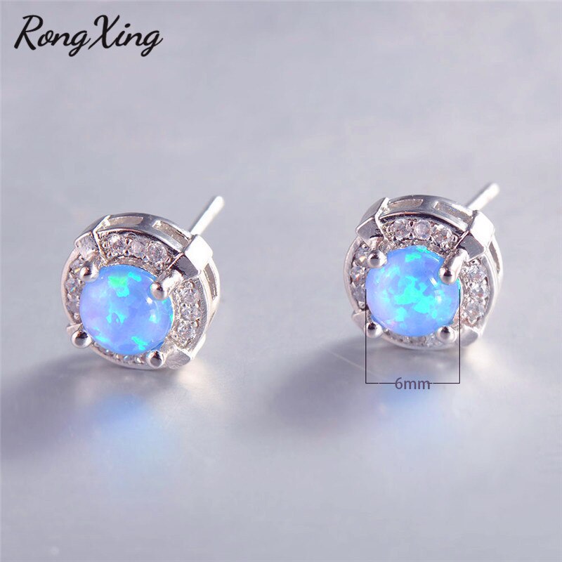 Fire Opal 925 Sterling Silver Stud Earrings - curative-crystals