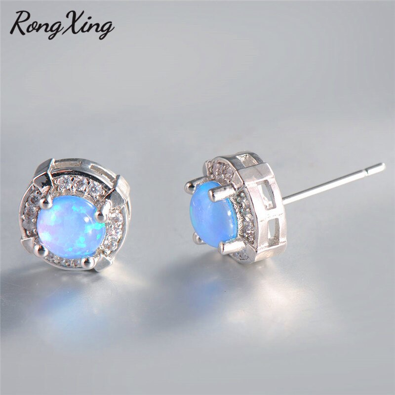 Fire Opal 925 Sterling Silver Stud Earrings - curative-crystals